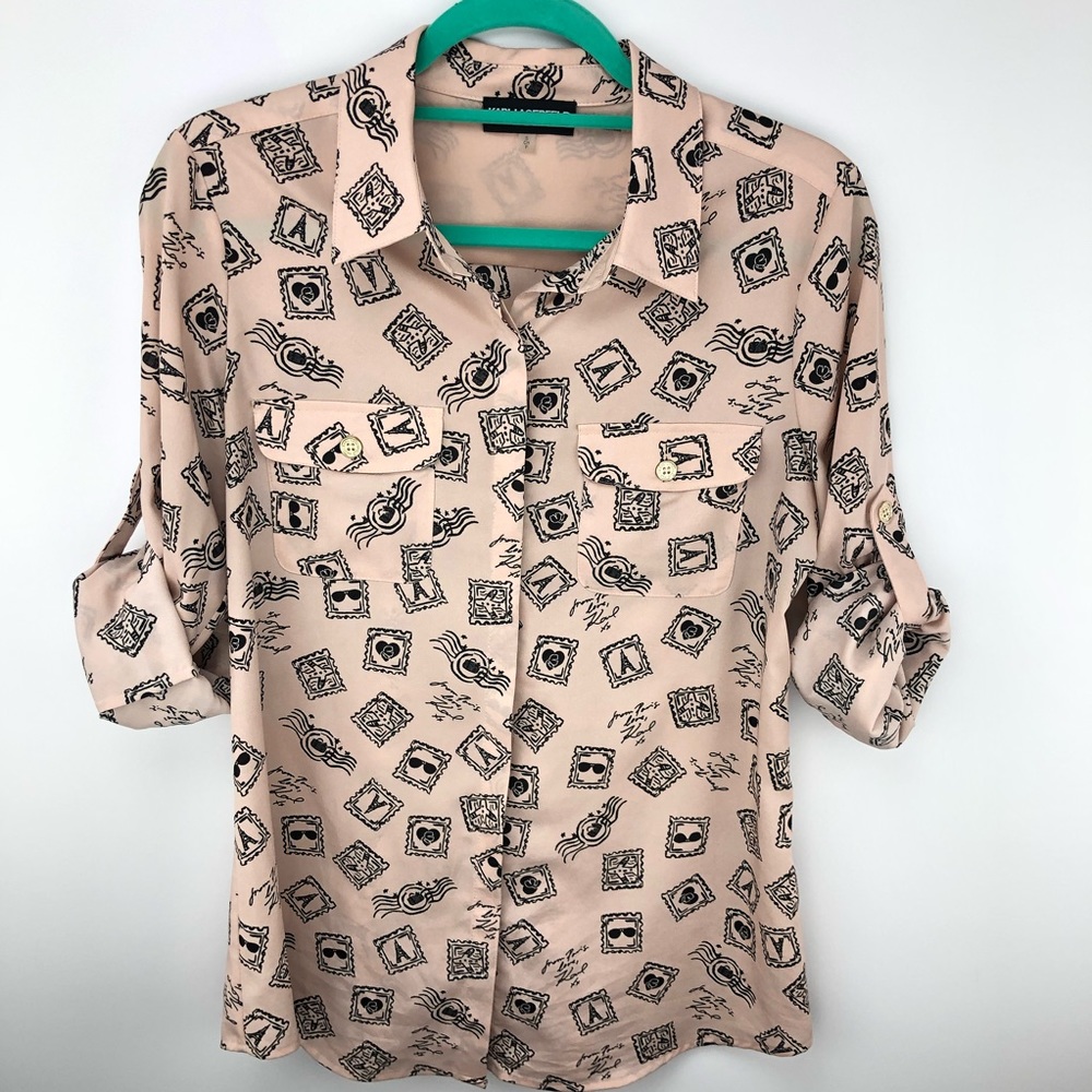 Karl Lagerfeld Blush Pink Blouse